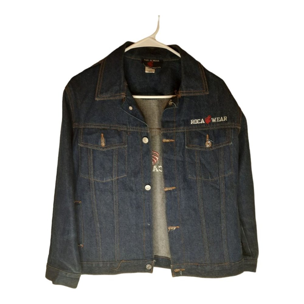 Rocawear Women's Blue Denim Jacket Size 16